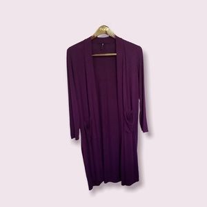 Deep purple maxi cardigan 3ft long soft